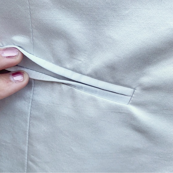 Lafayette 148 Bone Ivory Lined Silk Blazer Embellished Classic Collar | Size 4 - Picture 9 of 14